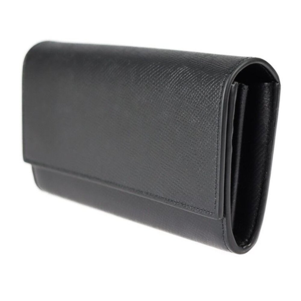 Celine Large Flap Wallet Bifold Wallet 10 B563 bel Calf Leather Black - Picture 2 of 10